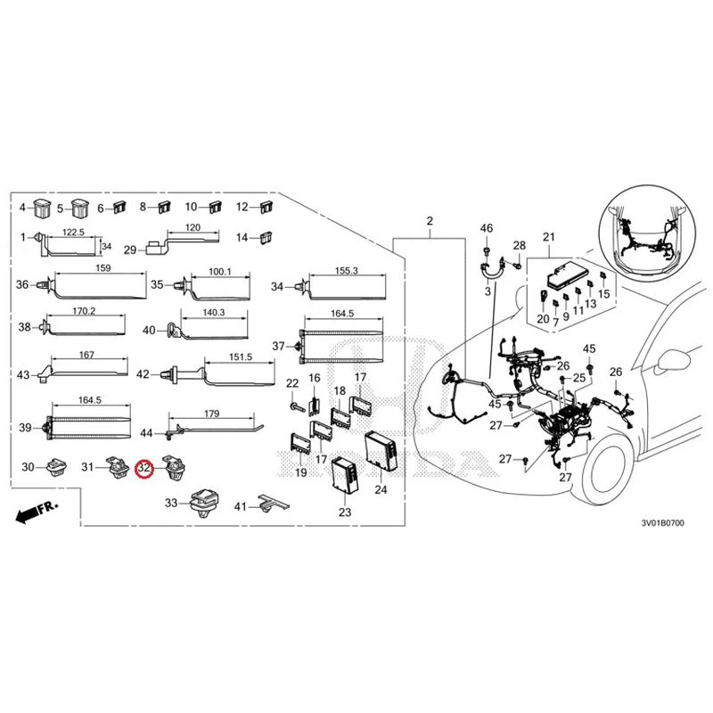 [NEW] JDM HONDA ZR-V RZ3 2023 Wiring Harness (1) GENUINE OEM - Image 33