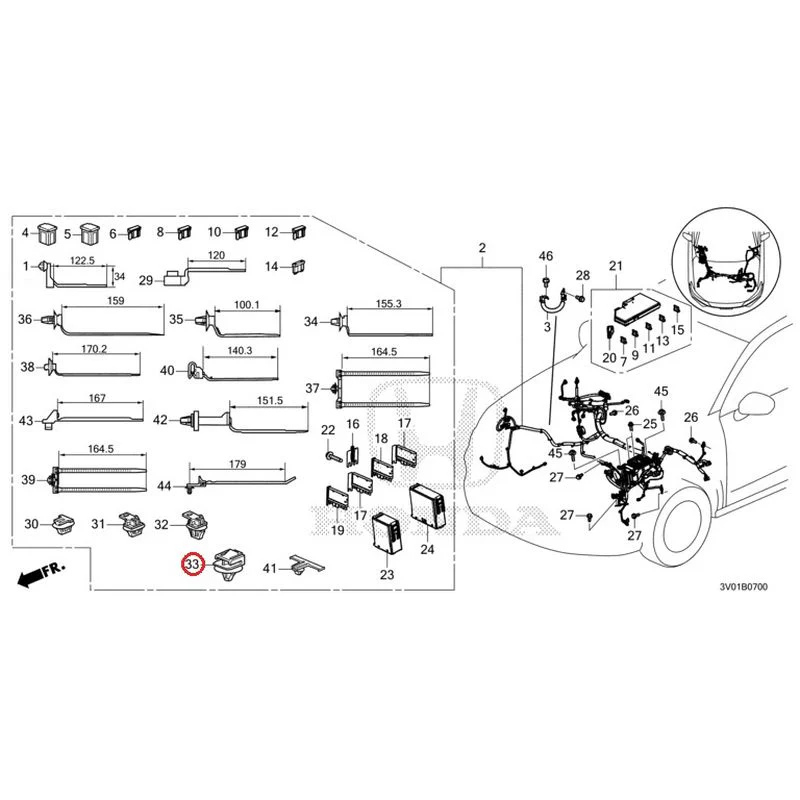 [NEW] JDM HONDA ZR-V RZ3 2023 Wiring Harness (1) GENUINE OEM - Image 34
