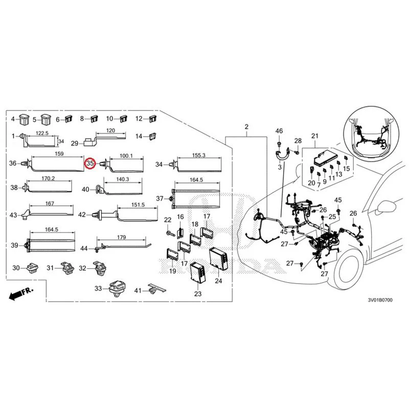 [NEW] JDM HONDA ZR-V RZ3 2023 Wiring Harness (1) GENUINE OEM - Image 36