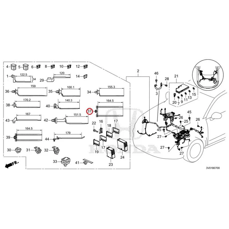 [NEW] JDM HONDA ZR-V RZ3 2023 Wiring Harness (1) GENUINE OEM - Image 38