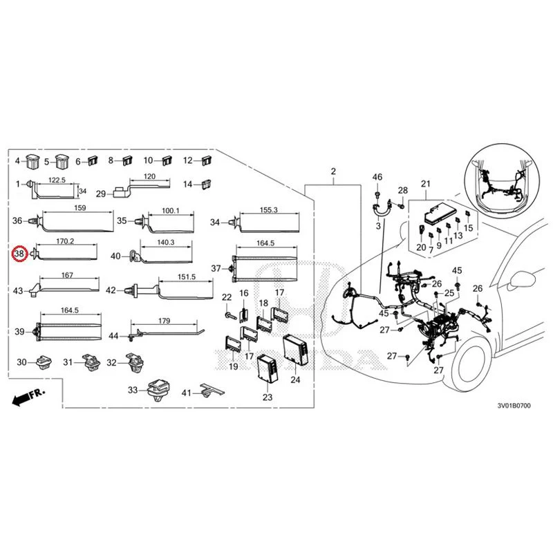 [NEW] JDM HONDA ZR-V RZ3 2023 Wiring Harness (1) GENUINE OEM - Image 39