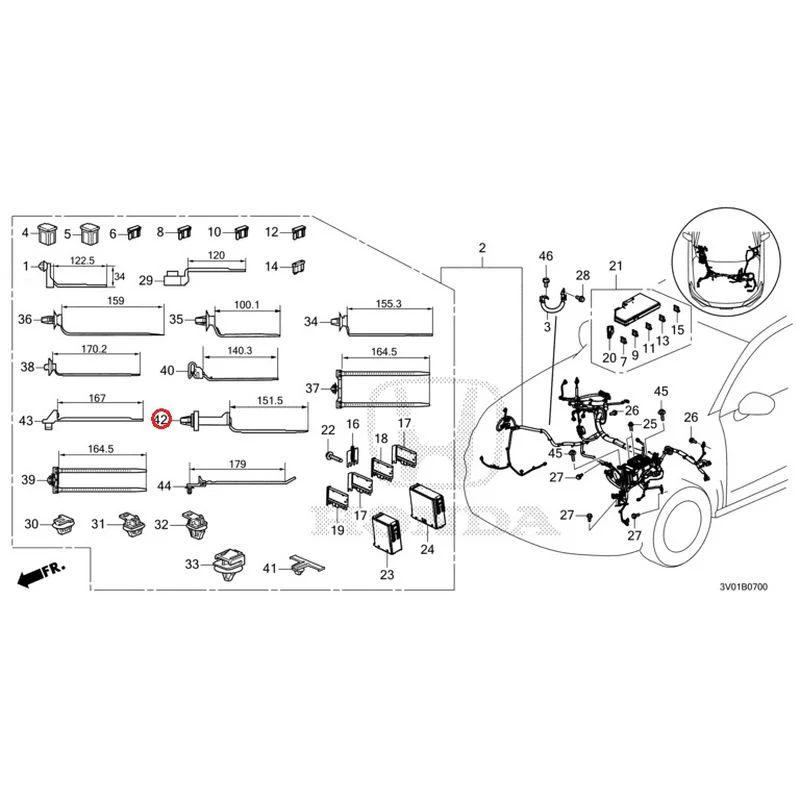 [NEW] JDM HONDA ZR-V RZ3 2023 Wiring Harness (1) GENUINE OEM - Image 42
