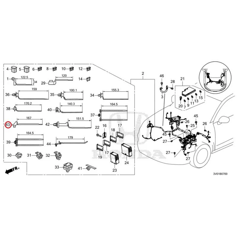[NEW] JDM HONDA ZR-V RZ3 2023 Wiring Harness (1) GENUINE OEM - Image 43