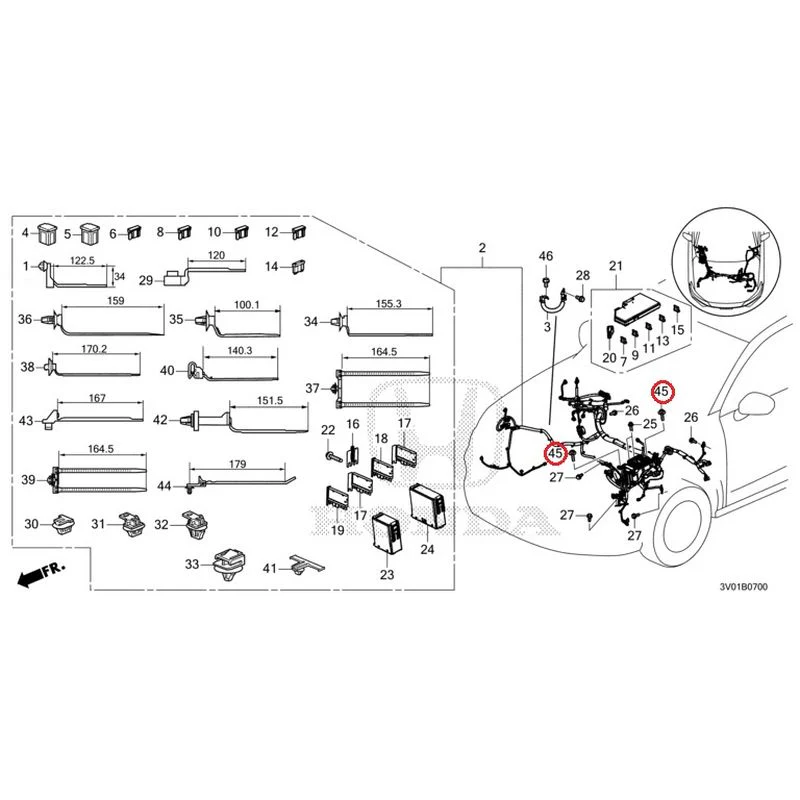 [NEW] JDM HONDA ZR-V RZ3 2023 Wiring Harness (1) GENUINE OEM - Image 45