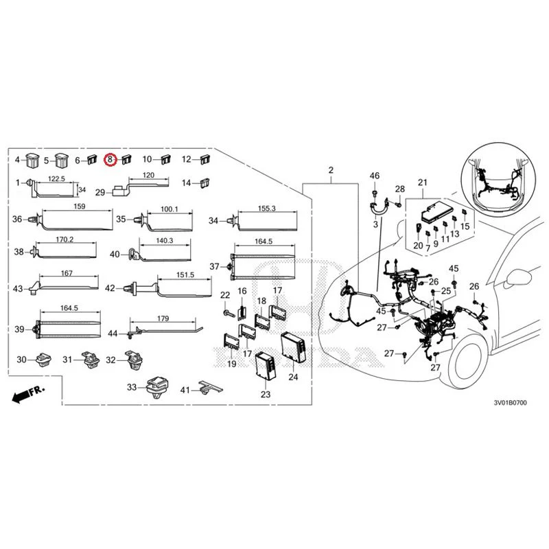 [NEW] JDM HONDA ZR-V RZ3 2023 Wiring Harness (1) GENUINE OEM - Image 9