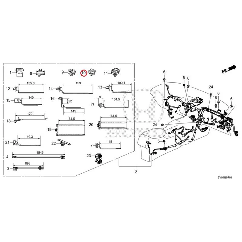 [NEW] JDM HONDA ZR-V RZ3 2023 Wiring Harness (2) GENUINE OEM - Image 10
