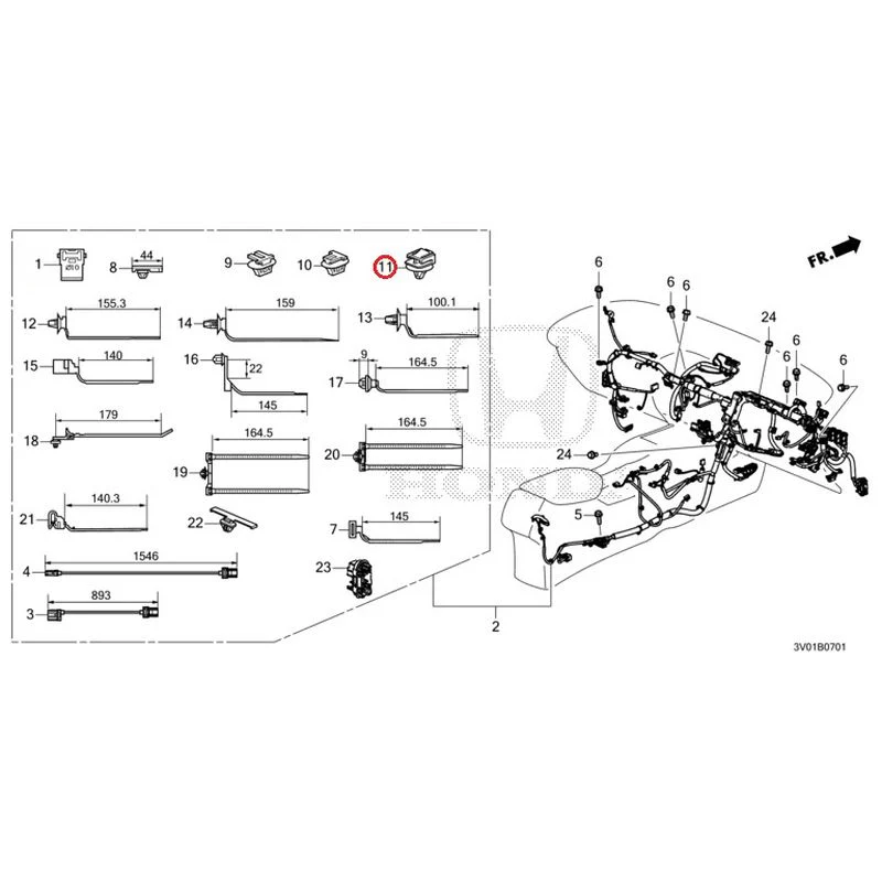 [NEW] JDM HONDA ZR-V RZ3 2023 Wiring Harness (2) GENUINE OEM - Image 11