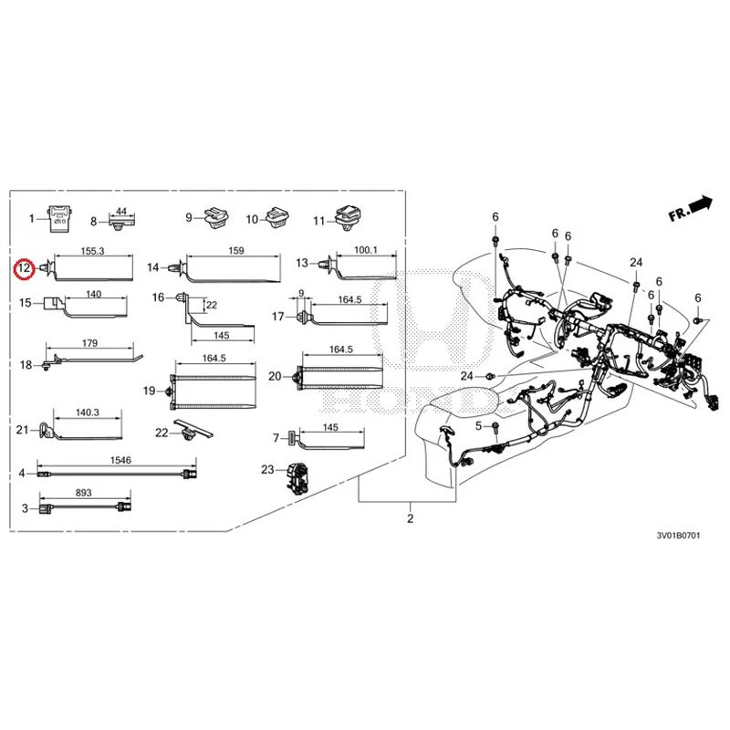 [NEW] JDM HONDA ZR-V RZ3 2023 Wiring Harness (2) GENUINE OEM - Image 12