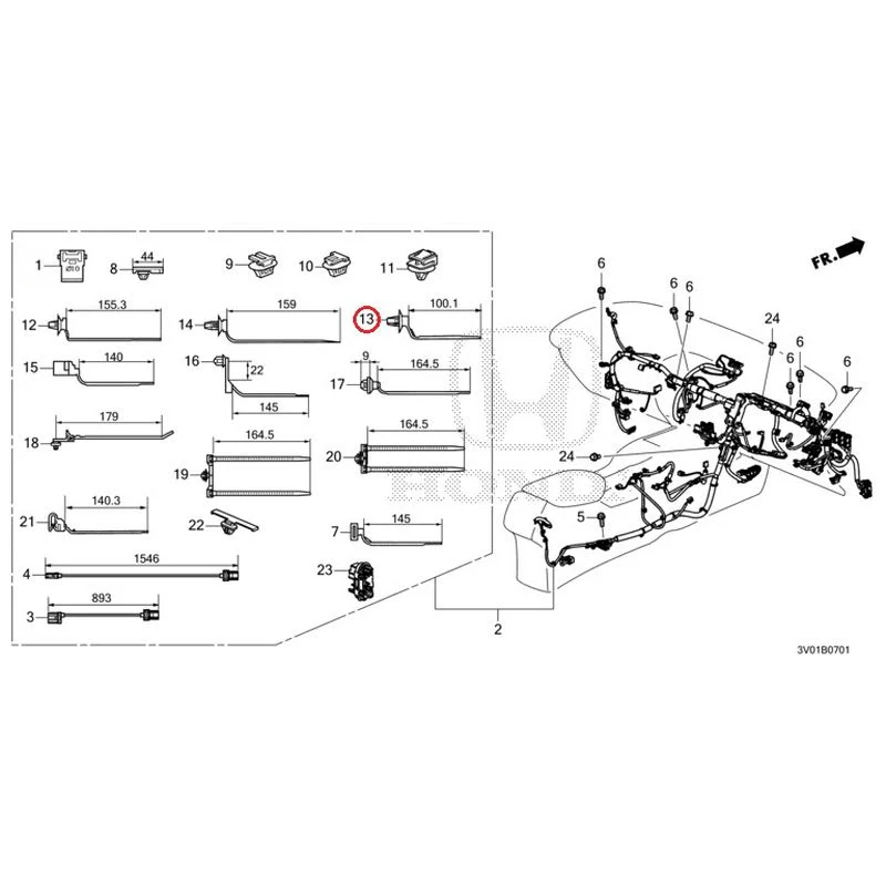 [NEW] JDM HONDA ZR-V RZ3 2023 Wiring Harness (2) GENUINE OEM - Image 13