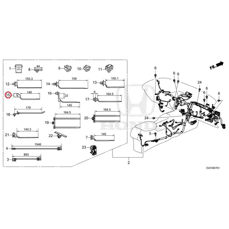 [NEW] JDM HONDA ZR-V RZ3 2023 Wiring Harness (2) GENUINE OEM - Image 15