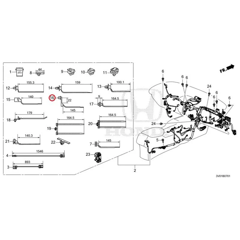 [NEW] JDM HONDA ZR-V RZ3 2023 Wiring Harness (2) GENUINE OEM - Image 16
