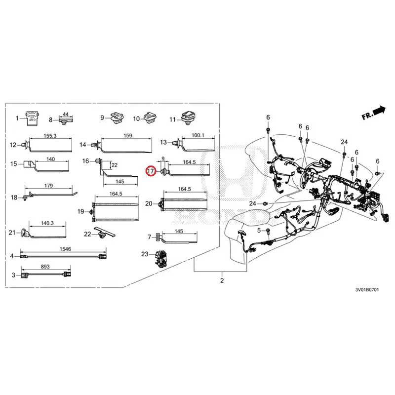 [NEW] JDM HONDA ZR-V RZ3 2023 Wiring Harness (2) GENUINE OEM - Image 17