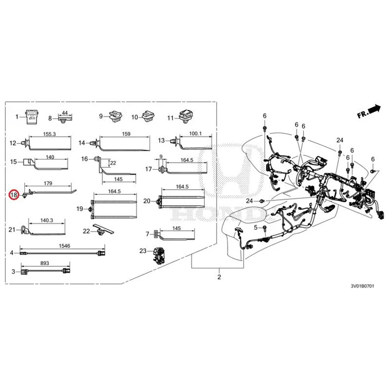 [NEW] JDM HONDA ZR-V RZ3 2023 Wiring Harness (2) GENUINE OEM - Image 18