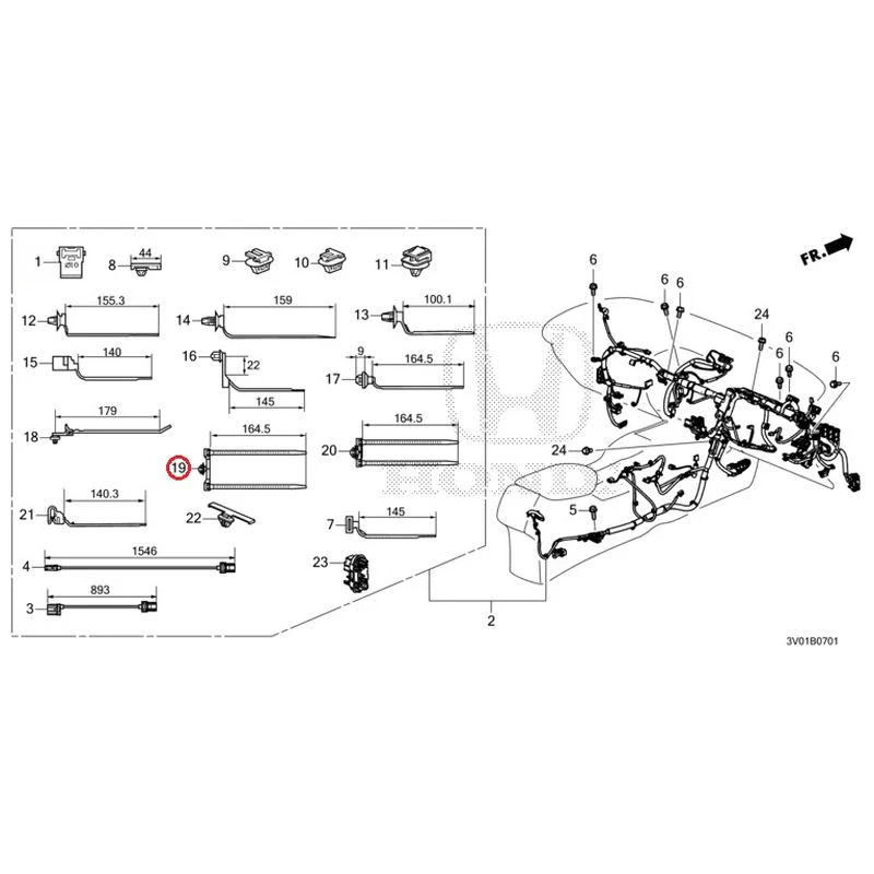 [NEW] JDM HONDA ZR-V RZ3 2023 Wiring Harness (2) GENUINE OEM - Image 19