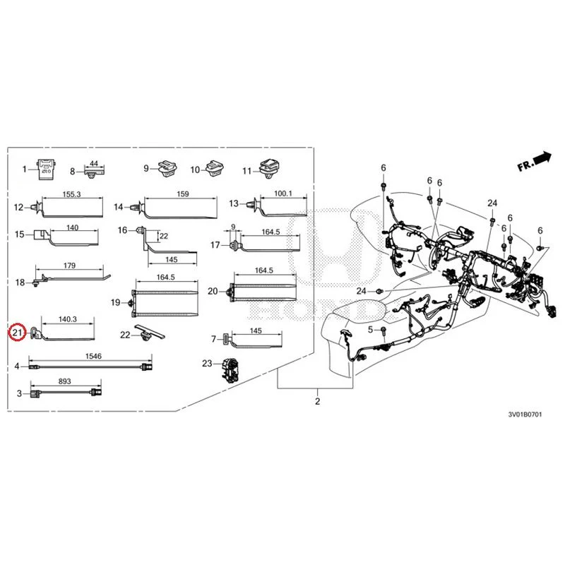 [NEW] JDM HONDA ZR-V RZ3 2023 Wiring Harness (2) GENUINE OEM - Image 21
