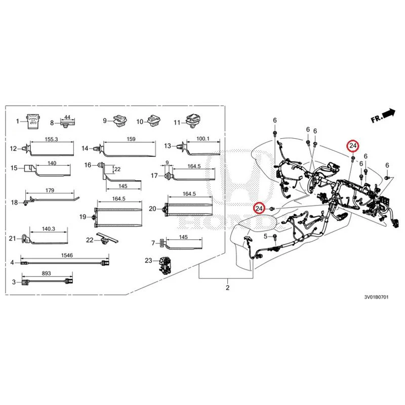 [NEW] JDM HONDA ZR-V RZ3 2023 Wiring Harness (2) GENUINE OEM - Image 24