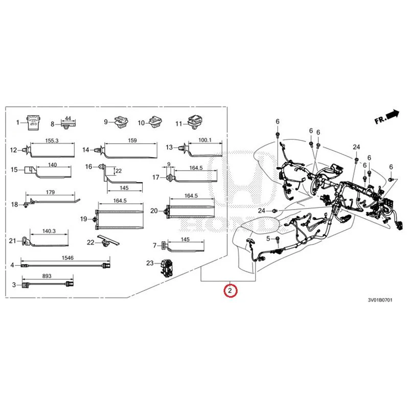 [NEW] JDM HONDA ZR-V RZ3 2023 Wiring Harness (2) GENUINE OEM - Image 3