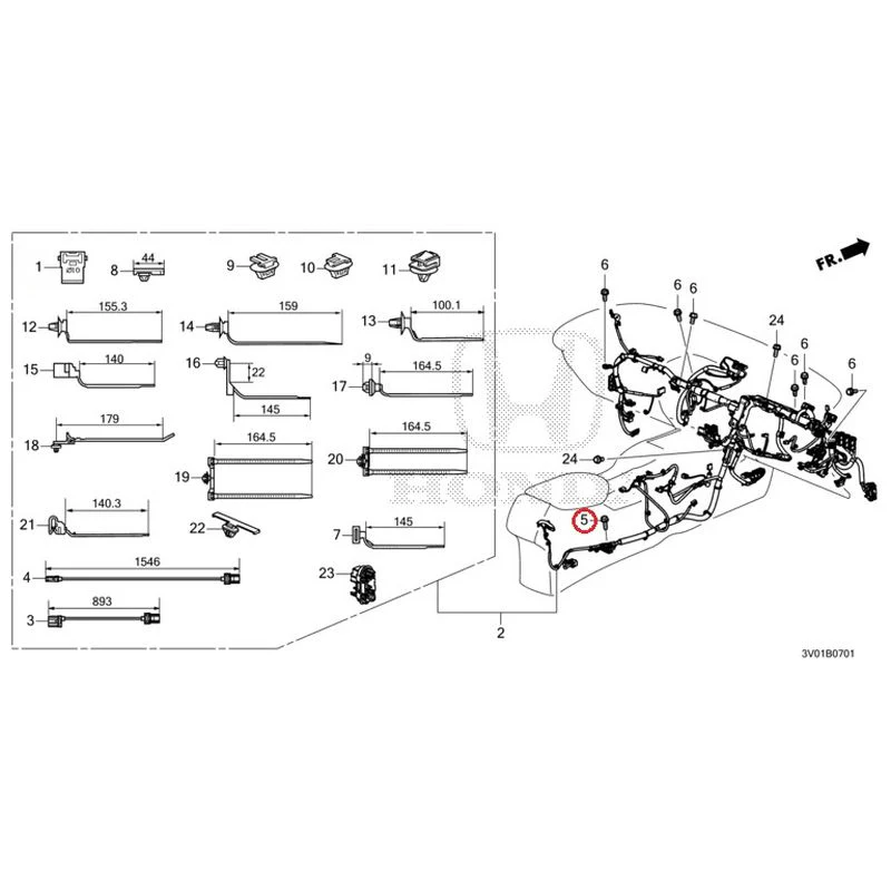 [NEW] JDM HONDA ZR-V RZ3 2023 Wiring Harness (2) GENUINE OEM - Image 5