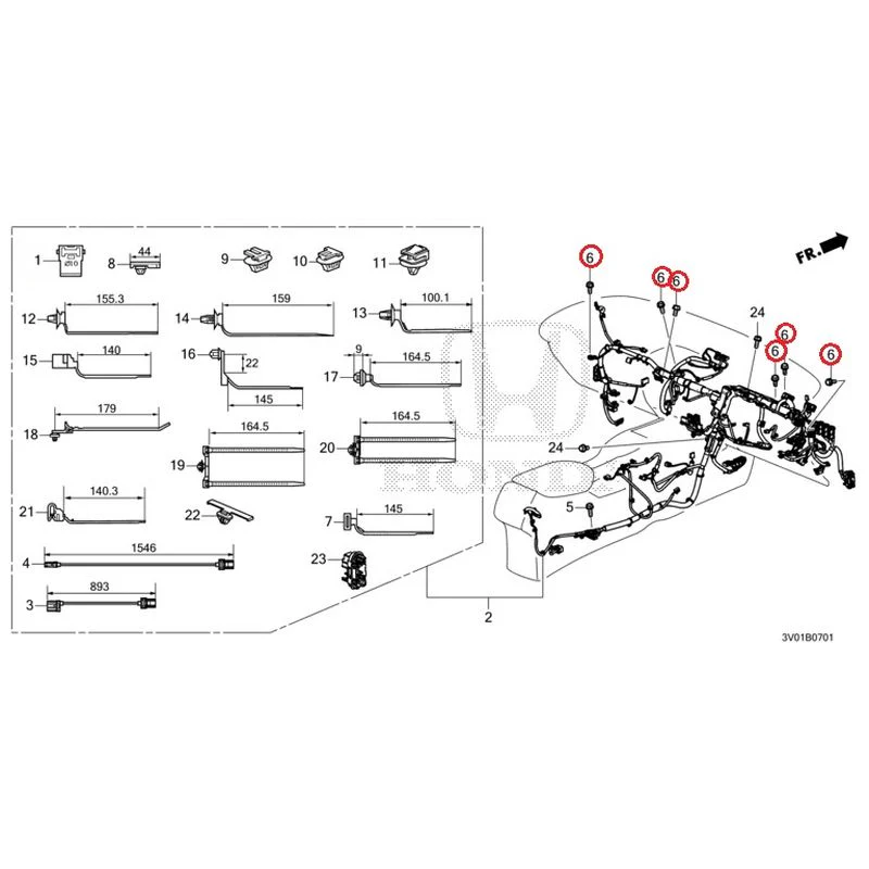 [NEW] JDM HONDA ZR-V RZ3 2023 Wiring Harness (2) GENUINE OEM - Image 6