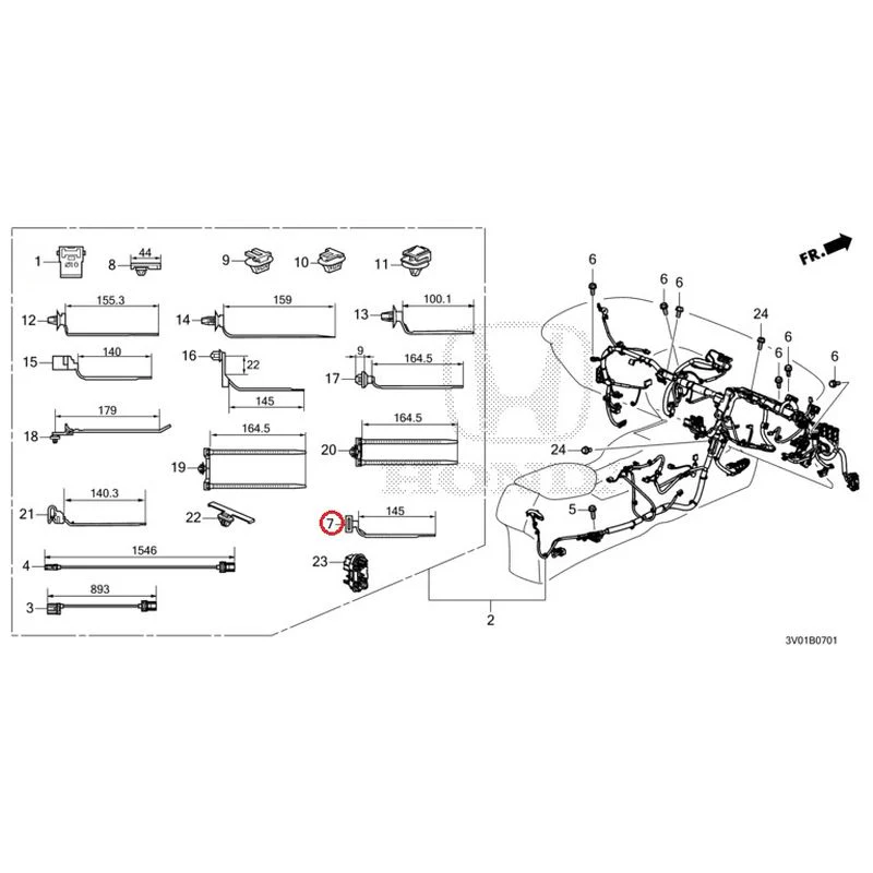 [NEW] JDM HONDA ZR-V RZ3 2023 Wiring Harness (2) GENUINE OEM - Image 7