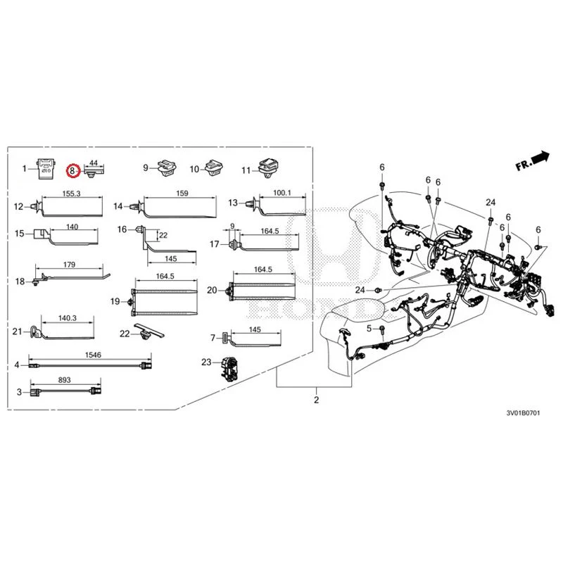 [NEW] JDM HONDA ZR-V RZ3 2023 Wiring Harness (2) GENUINE OEM - Image 8