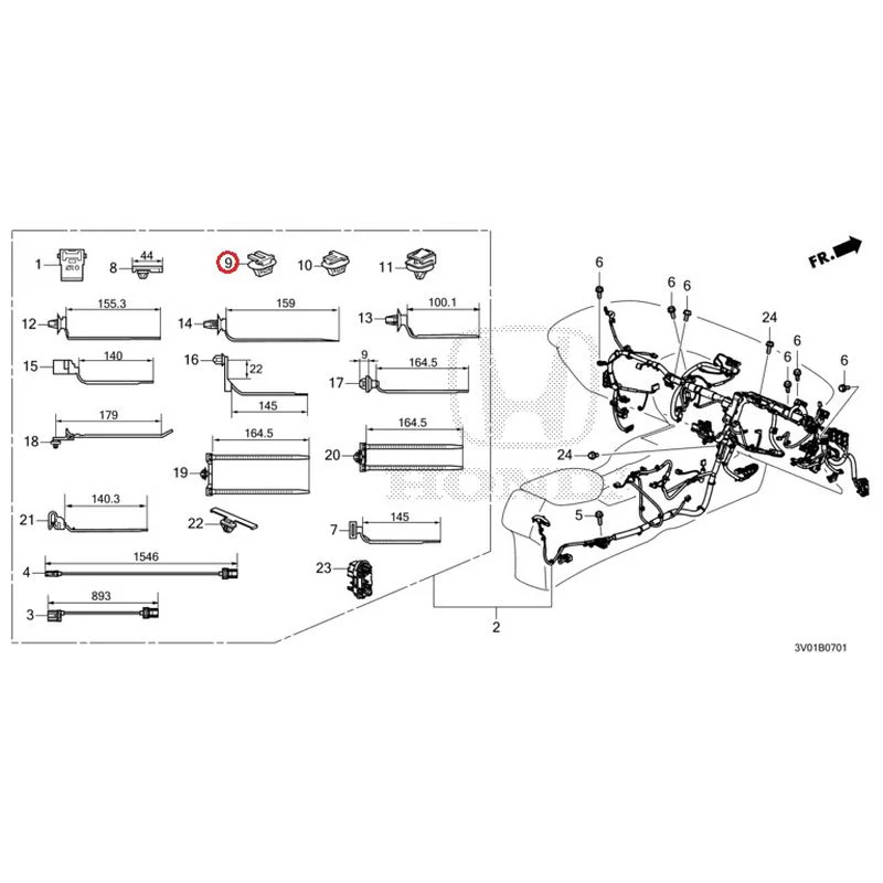 [NEW] JDM HONDA ZR-V RZ3 2023 Wiring Harness (2) GENUINE OEM - Image 9