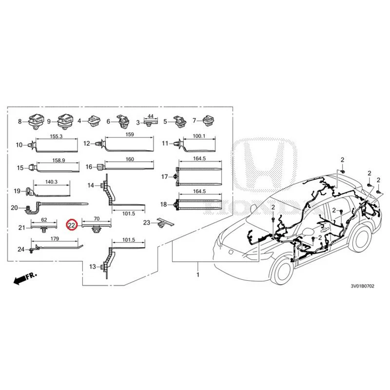[NEW] JDM HONDA ZR-V RZ3 2023 Wiring Harness (3) GENUINE OEM - Image 21