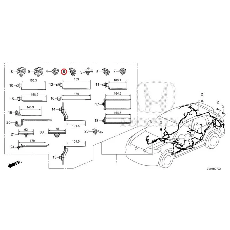 [NEW] JDM HONDA ZR-V RZ3 2023 Wiring Harness (3) GENUINE OEM - Image 6