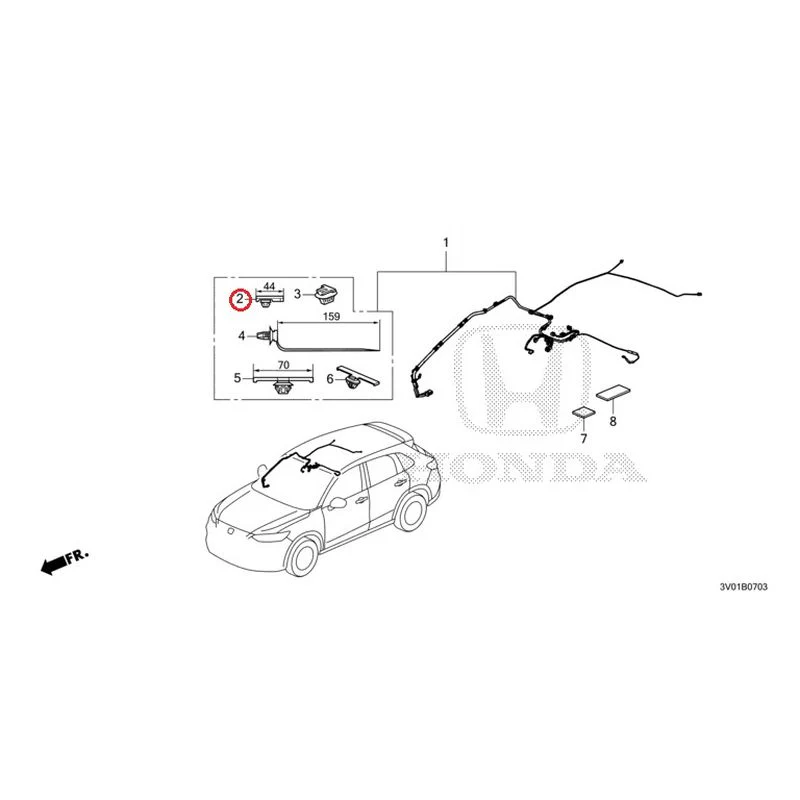 [NEW] JDM HONDA ZR-V RZ3 2023 Wire Harnesses (4) GENUINE OEM - Image 3