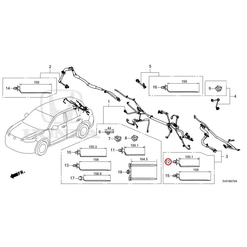 [NEW] JDM HONDA ZR-V RZ3 2023 Wire Harnesses (5) GENUINE OEM - Image 11