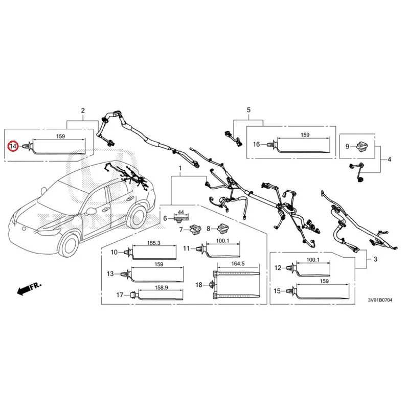 [NEW] JDM HONDA ZR-V RZ3 2023 Wire Harnesses (5) GENUINE OEM - Image 13