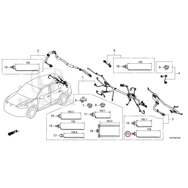 [NEW] JDM HONDA ZR-V RZ3 2023 Wire Harnesses (5) GENUINE OEM - Image 14