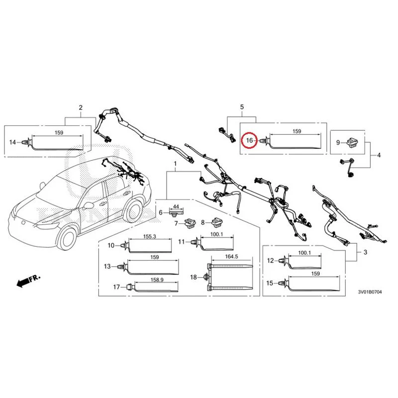 [NEW] JDM HONDA ZR-V RZ3 2023 Wire Harnesses (5) GENUINE OEM - Image 15