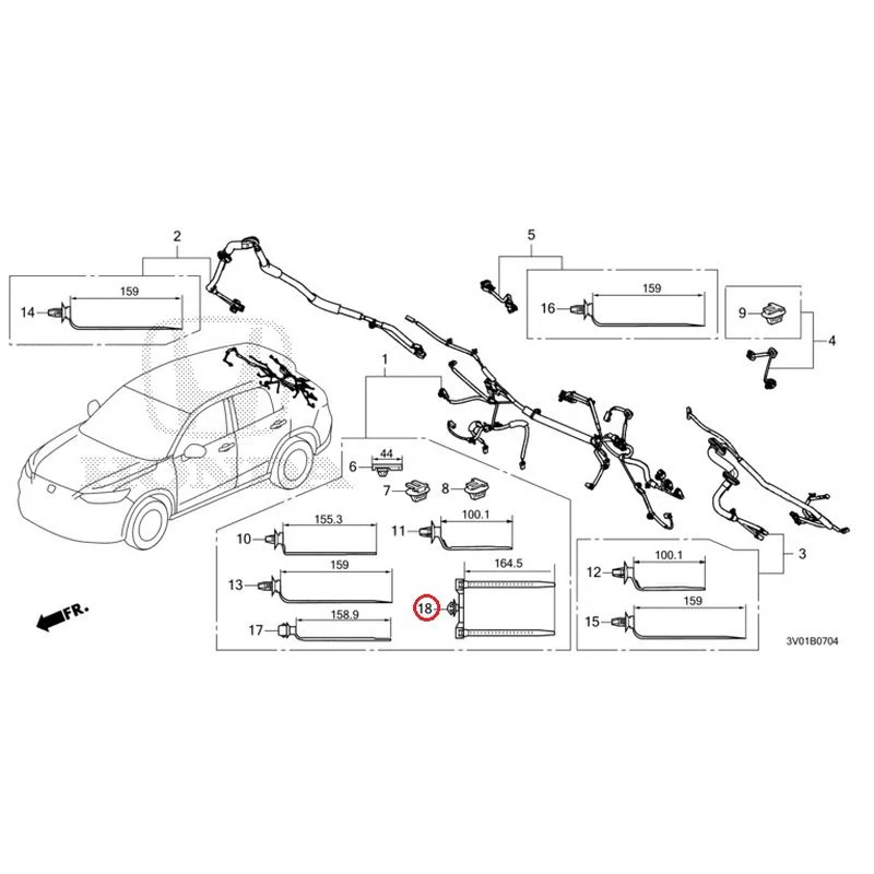 [NEW] JDM HONDA ZR-V RZ3 2023 Wire Harnesses (5) GENUINE OEM - Image 17