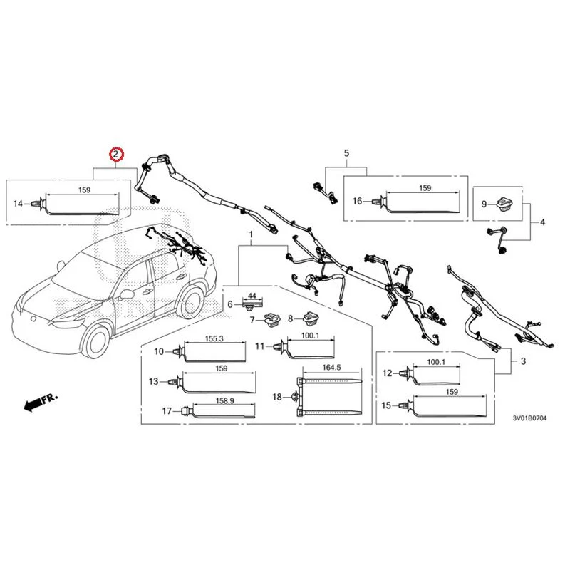 [NEW] JDM HONDA ZR-V RZ3 2023 Wire Harnesses (5) GENUINE OEM - Image 3