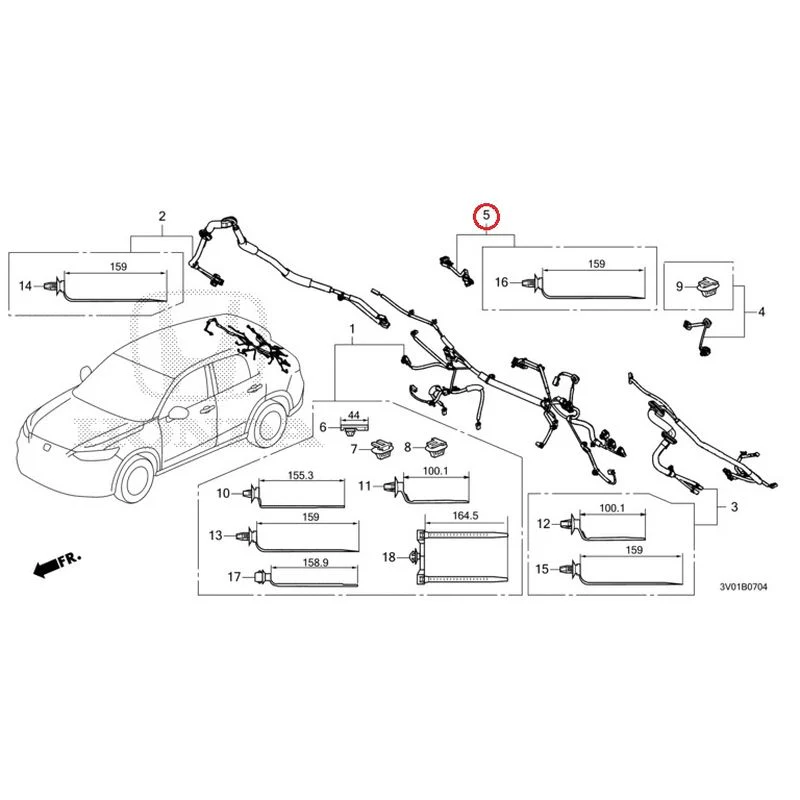 [NEW] JDM HONDA ZR-V RZ3 2023 Wire Harnesses (5) GENUINE OEM - Image 5