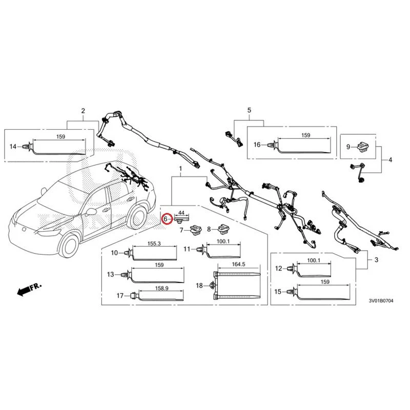 [NEW] JDM HONDA ZR-V RZ3 2023 Wire Harnesses (5) GENUINE OEM - Image 6
