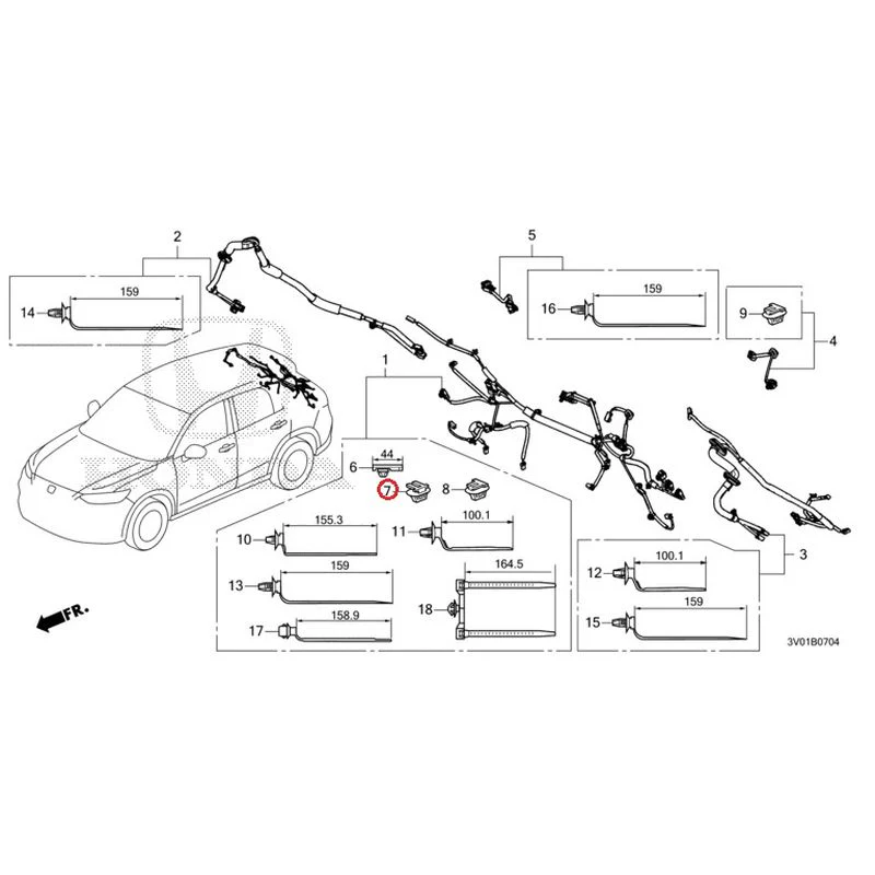 [NEW] JDM HONDA ZR-V RZ3 2023 Wire Harnesses (5) GENUINE OEM - Image 7