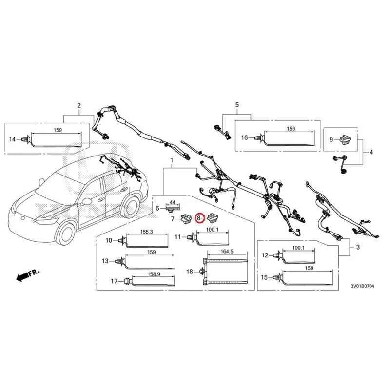 [NEW] JDM HONDA ZR-V RZ3 2023 Wire Harnesses (5) GENUINE OEM - Image 8
