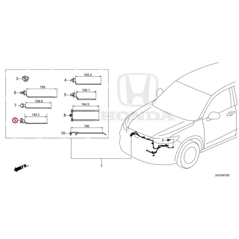 [NEW] JDM HONDA ZR-V RZ3 2023 Wire Harnesses (6) GENUINE OEM - Image 10