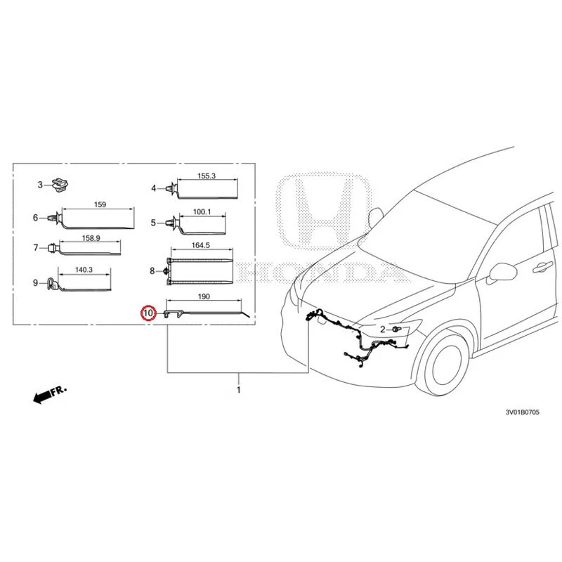 [NEW] JDM HONDA ZR-V RZ3 2023 Wire Harnesses (6) GENUINE OEM - Image 11
