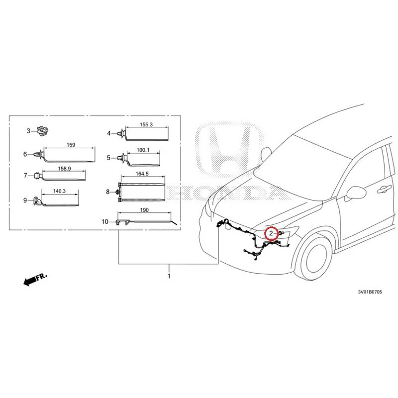 [NEW] JDM HONDA ZR-V RZ3 2023 Wire Harnesses (6) GENUINE OEM - Image 3