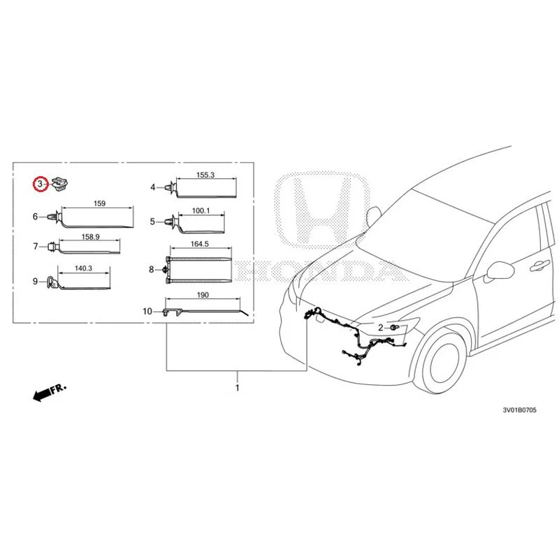 [NEW] JDM HONDA ZR-V RZ3 2023 Wire Harnesses (6) GENUINE OEM - Image 4