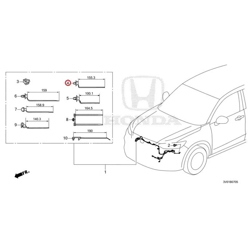 [NEW] JDM HONDA ZR-V RZ3 2023 Wire Harnesses (6) GENUINE OEM - Image 5