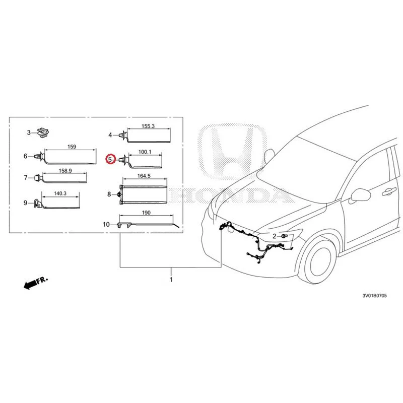 [NEW] JDM HONDA ZR-V RZ3 2023 Wire Harnesses (6) GENUINE OEM - Image 6