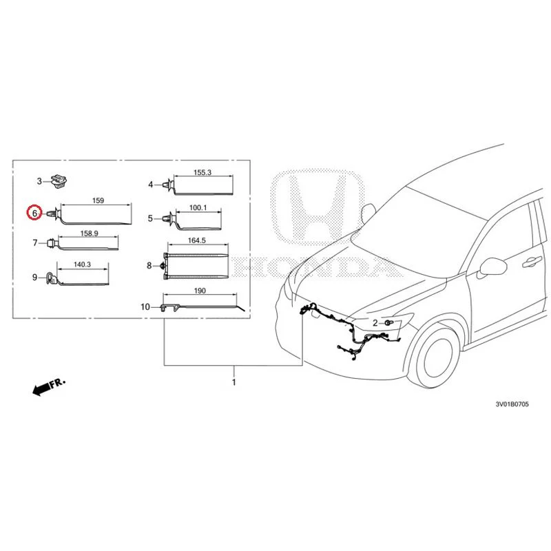 [NEW] JDM HONDA ZR-V RZ3 2023 Wire Harnesses (6) GENUINE OEM - Image 7
