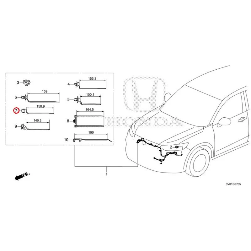 [NEW] JDM HONDA ZR-V RZ3 2023 Wire Harnesses (6) GENUINE OEM - Image 8