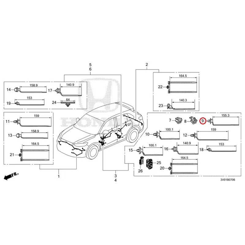 [NEW] JDM HONDA ZR-V RZ3 2023 Wire Harnesses (7) GENUINE OEM - Image 10