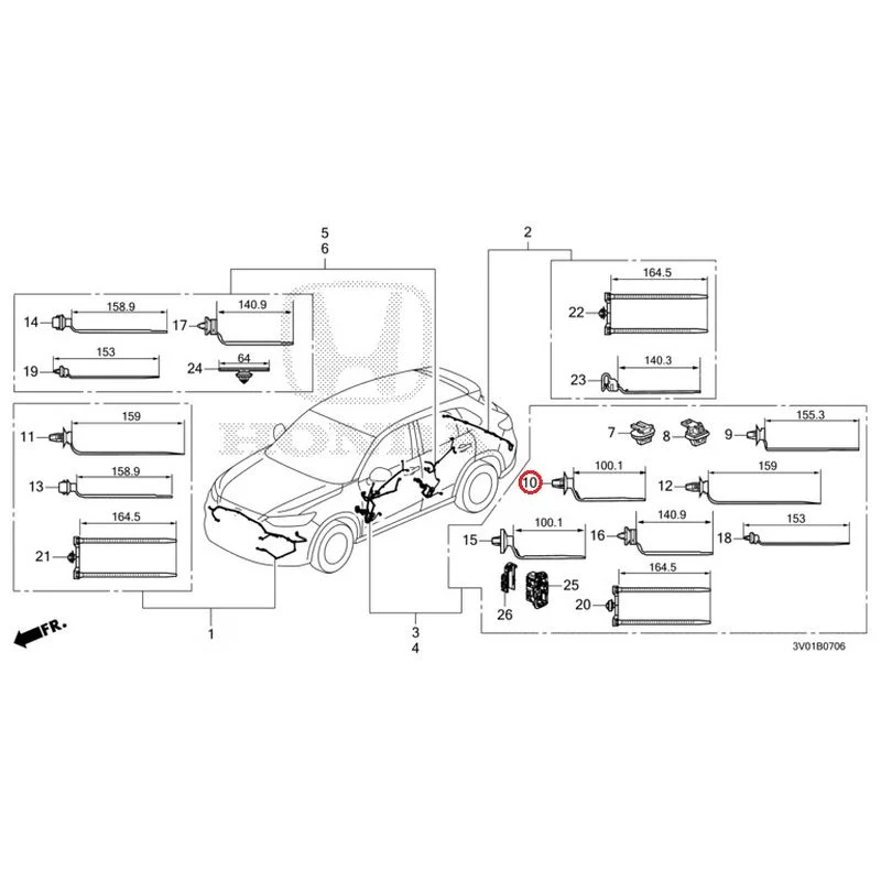 [NEW] JDM HONDA ZR-V RZ3 2023 Wire Harnesses (7) GENUINE OEM - Image 11