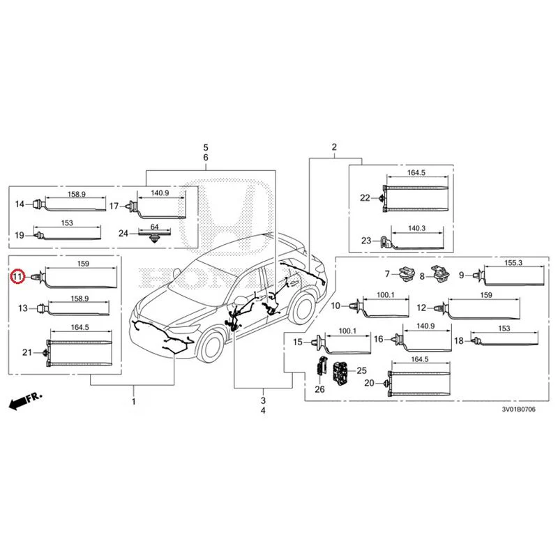 [NEW] JDM HONDA ZR-V RZ3 2023 Wire Harnesses (7) GENUINE OEM - Image 12